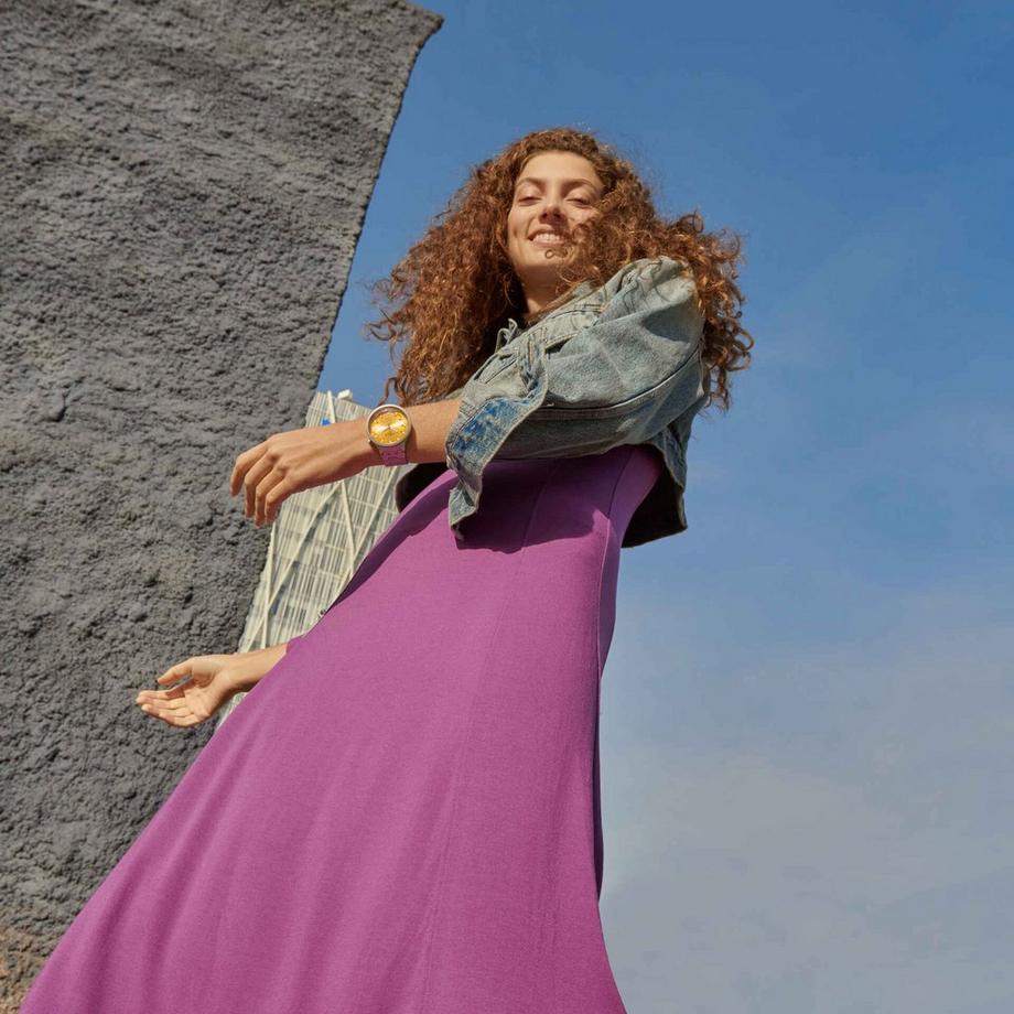 swatch BIG BOLD IRONY AMBER SHEEN Analoguhr 