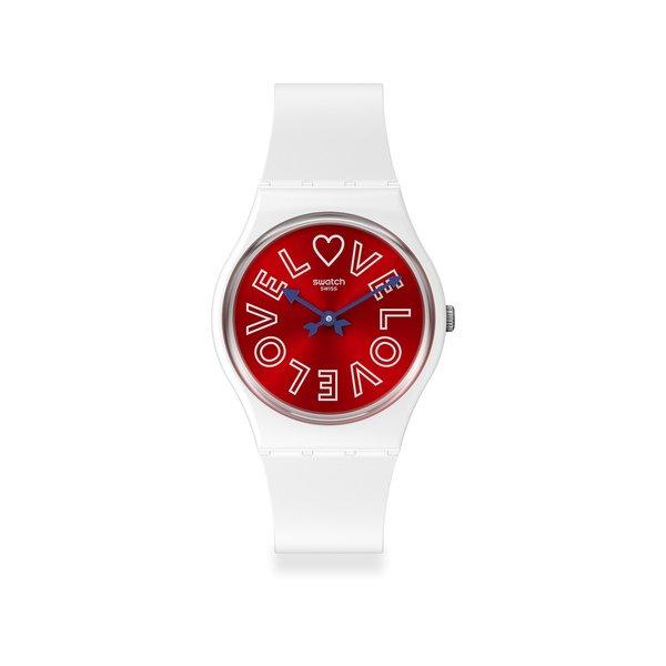 swatch PUREST LOVE Analoguhr Weiss