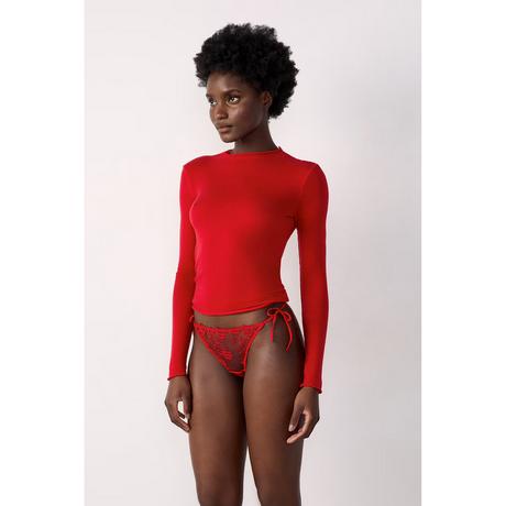 Etam Blumen bestickter String  