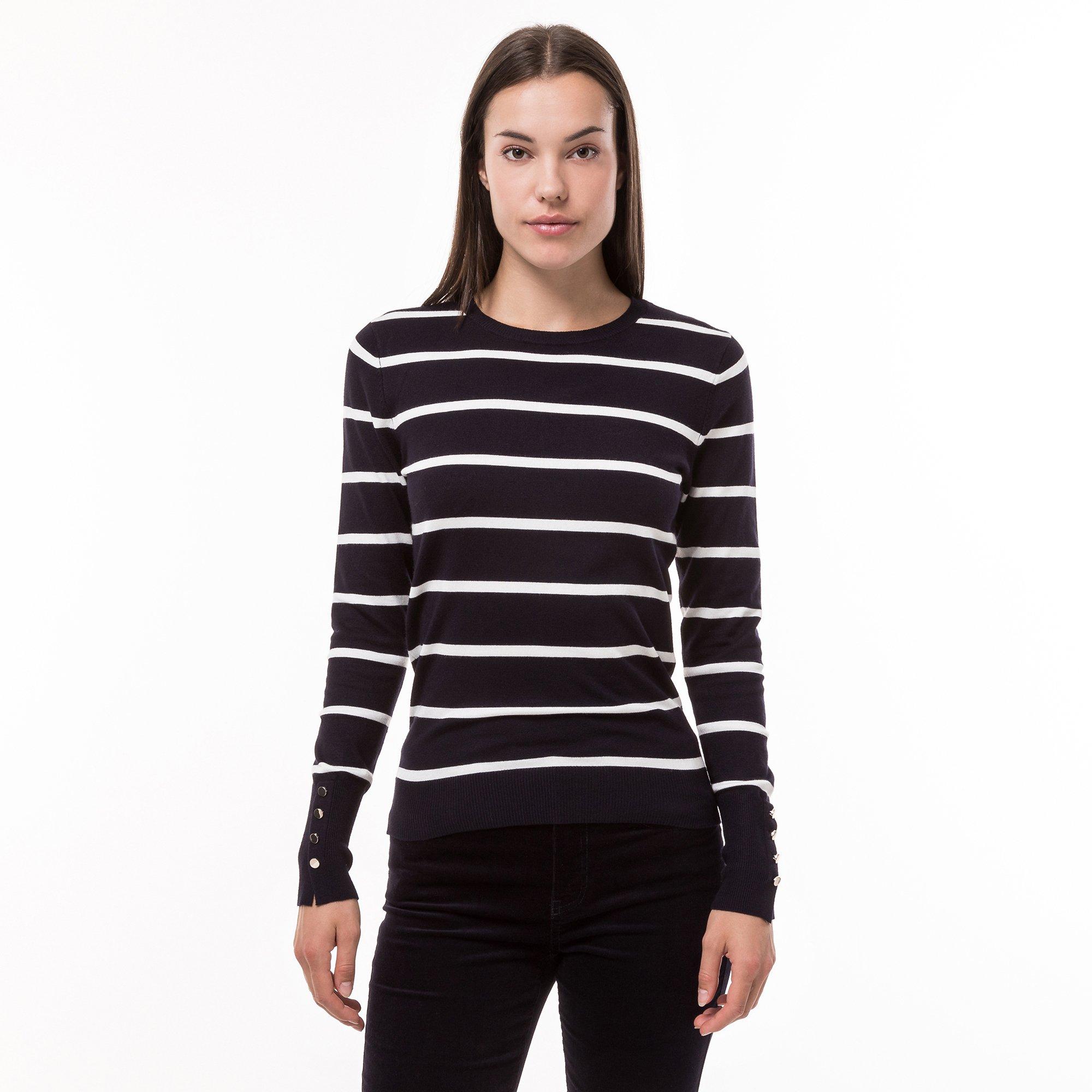 Frauen-Pullover mit Rundhalsausschnitt – Ein leichter, langärmeliger Pullover für den Alltag