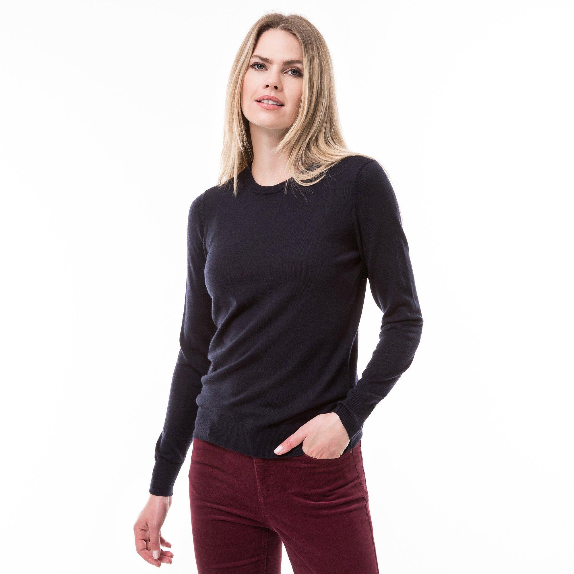 Manor Woman Merino Rundhals Langarm Pullover  