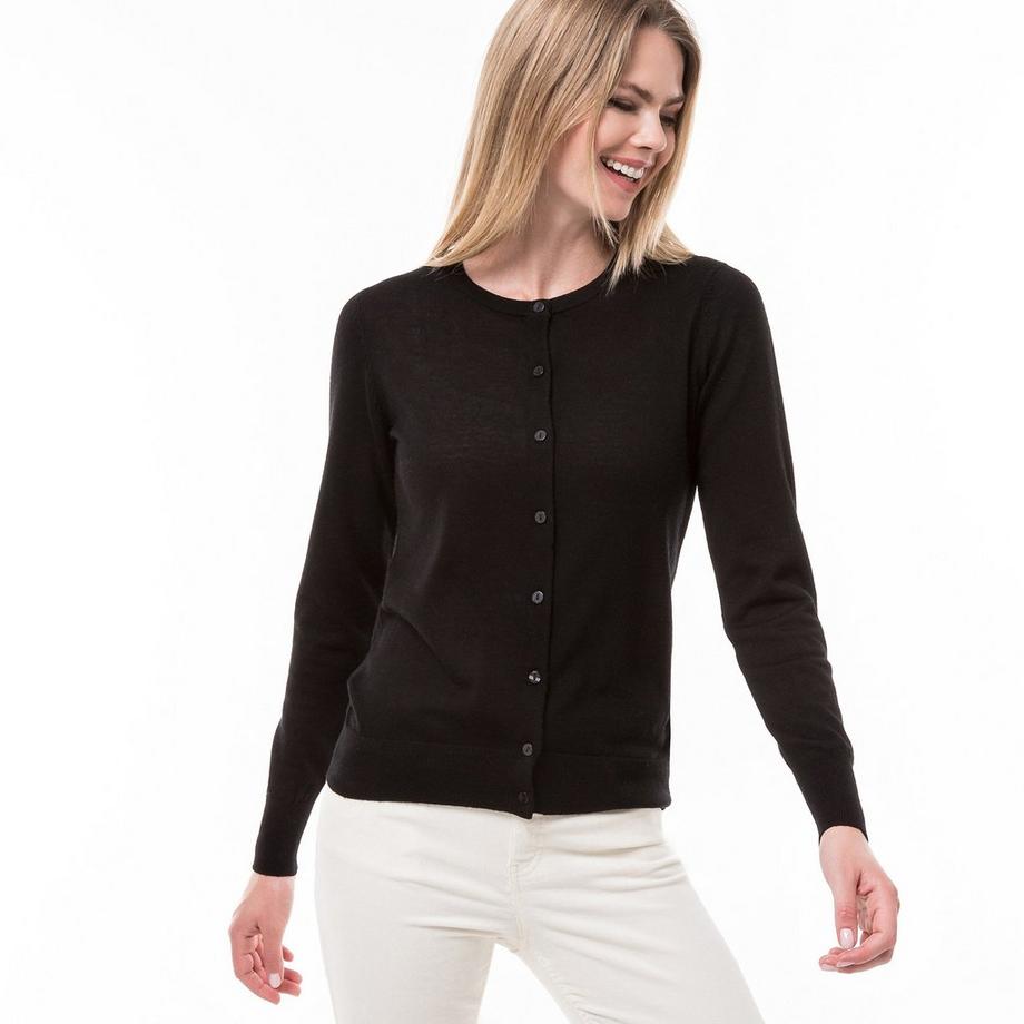 Manor Woman Cardigan Mérinos Manches Longues  