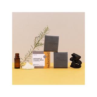 UNBOTTLED  Fester Reiniger & Detox-Maske - Gesichtspflege mit Kohle und Teebaum 