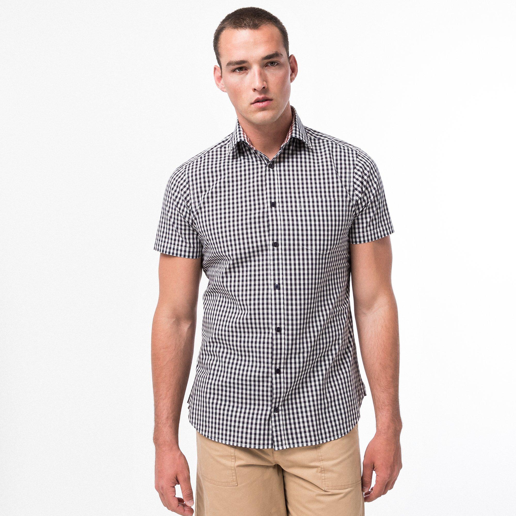 Image of Hemd, Classic Fit, Kurzarm Herren Marine M