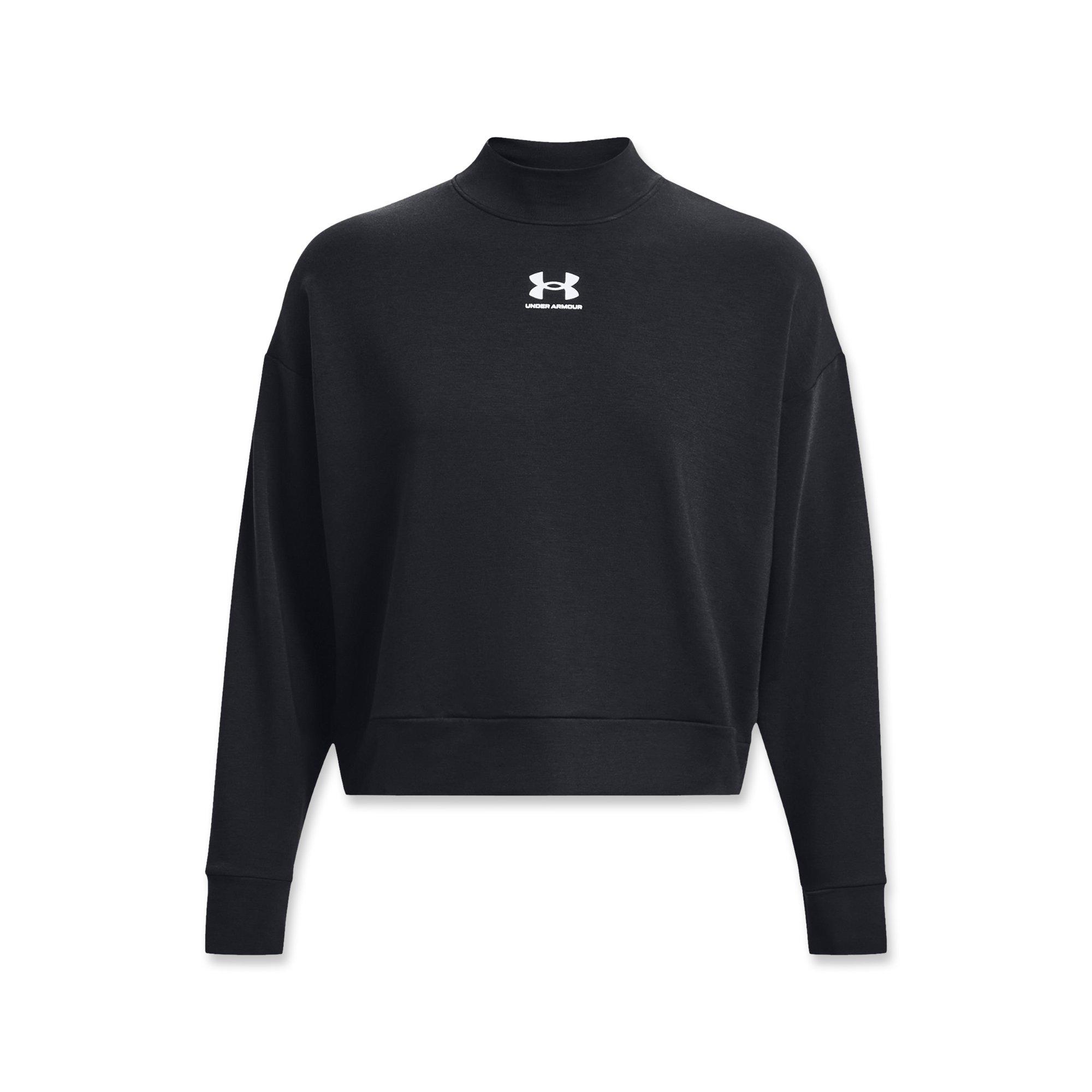 UNDER ARMOUR UA Rival Terry Mock Crew-GRY Pullover, Regular Fit, langarm 