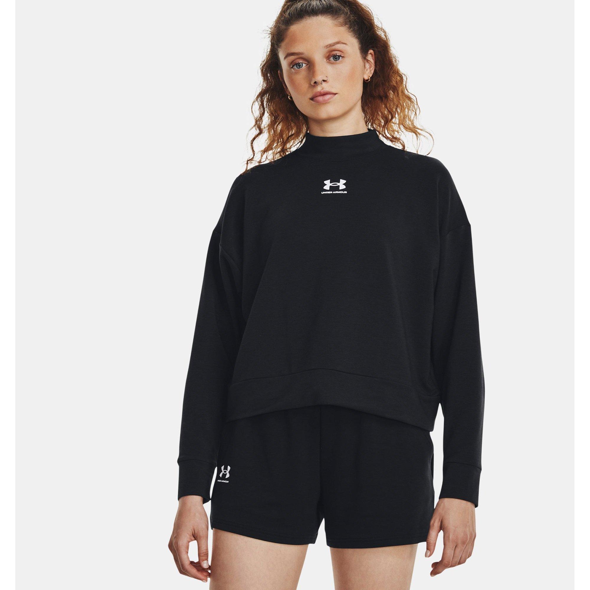 UNDER ARMOUR UA Rival Terry Mock Crew-GRY Maglione, maniche lunghe, regular fit 