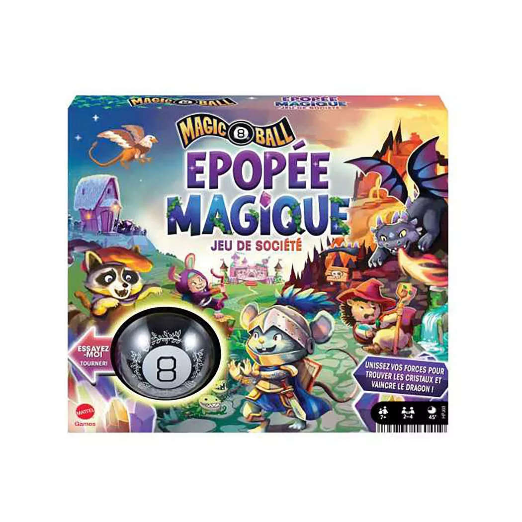 Mattel Games - Magic 8 Ball, Jeu de société Rencontres Magiques, français, Multicolor