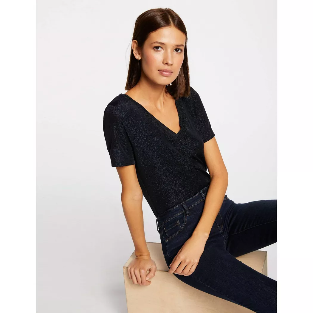 Morgan - T-Shirt, für Damen, Dunkelblau, Größe L