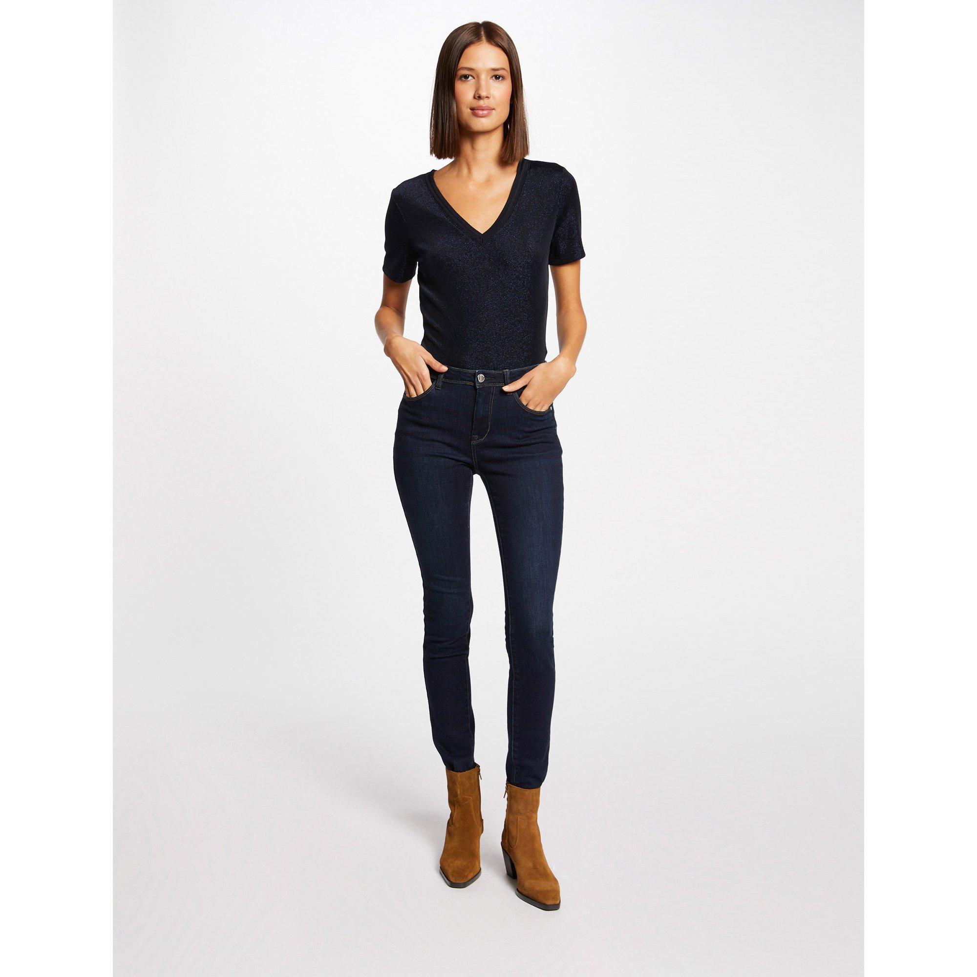 MORGAN V-Ausschnitt Kurzarm T-Shirt  