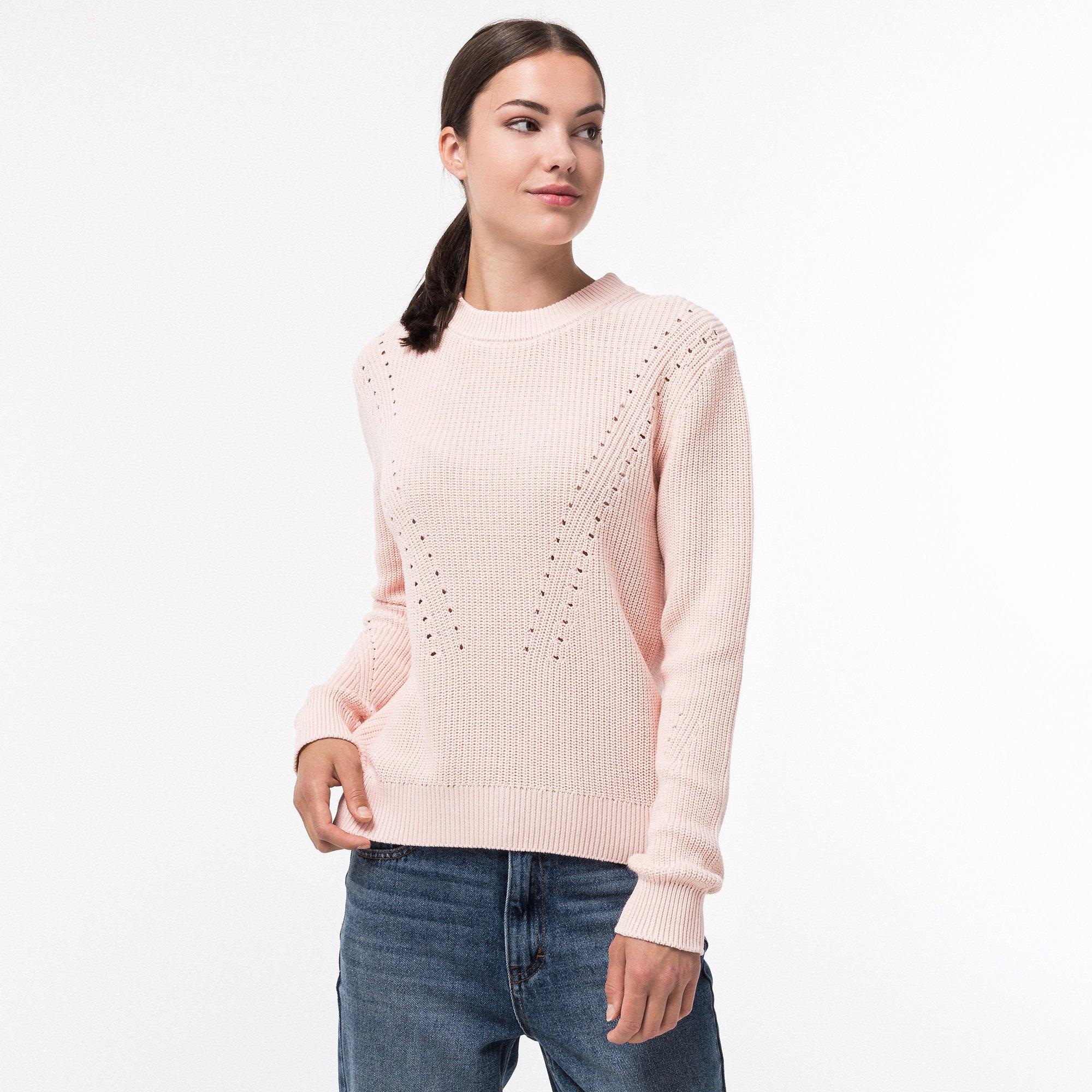 Image of Pullover, Rundhals, Langarm Damen Puderrosa XS