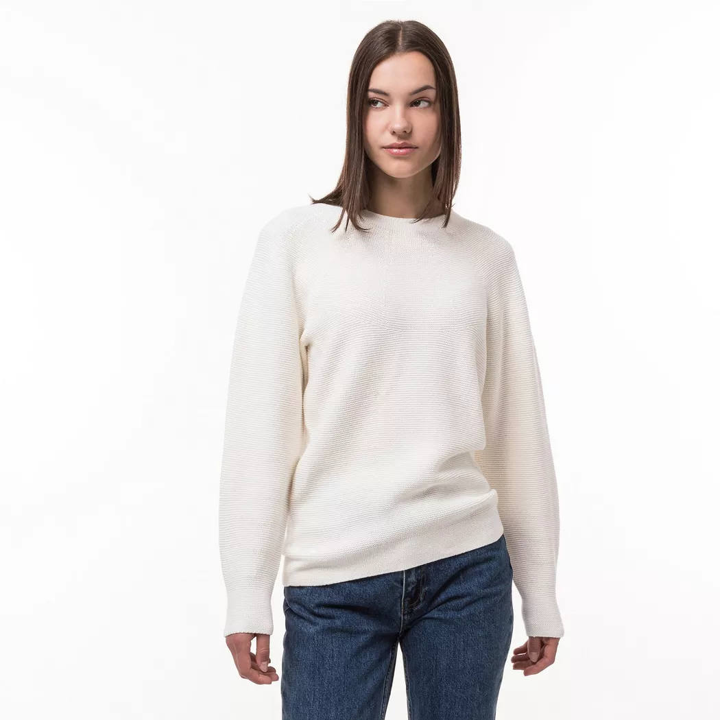 Manor Woman - Pullover, Rundhals, langarm, für Damen, Ecru, Größe S