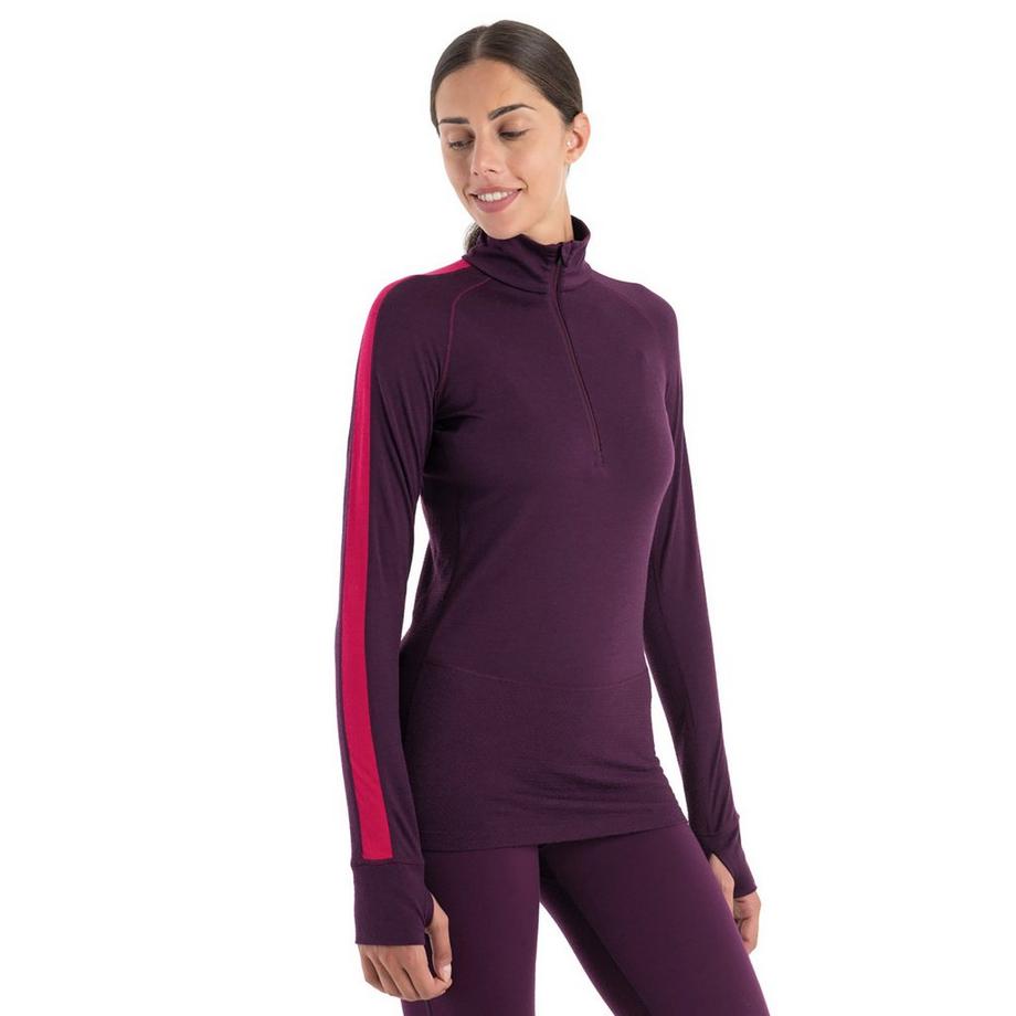 Icebreaker Mer ZoneKnit 200 LS Half Zip Thermoshirt, Half-Zip, langarm 