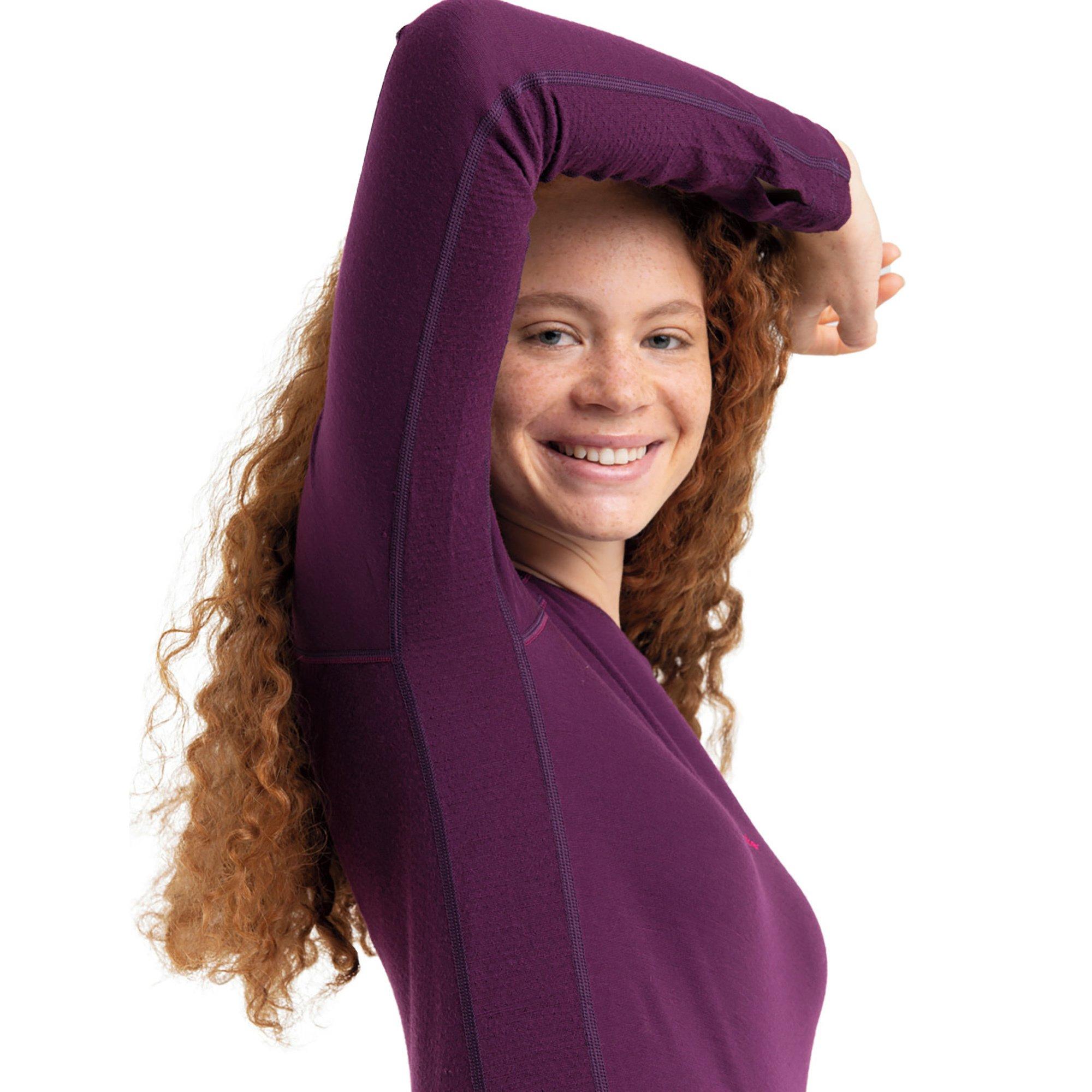 Icebreaker Women Merino 200 ZoneKnit™ LS Crewe Maglia termica, maniche lunghe 