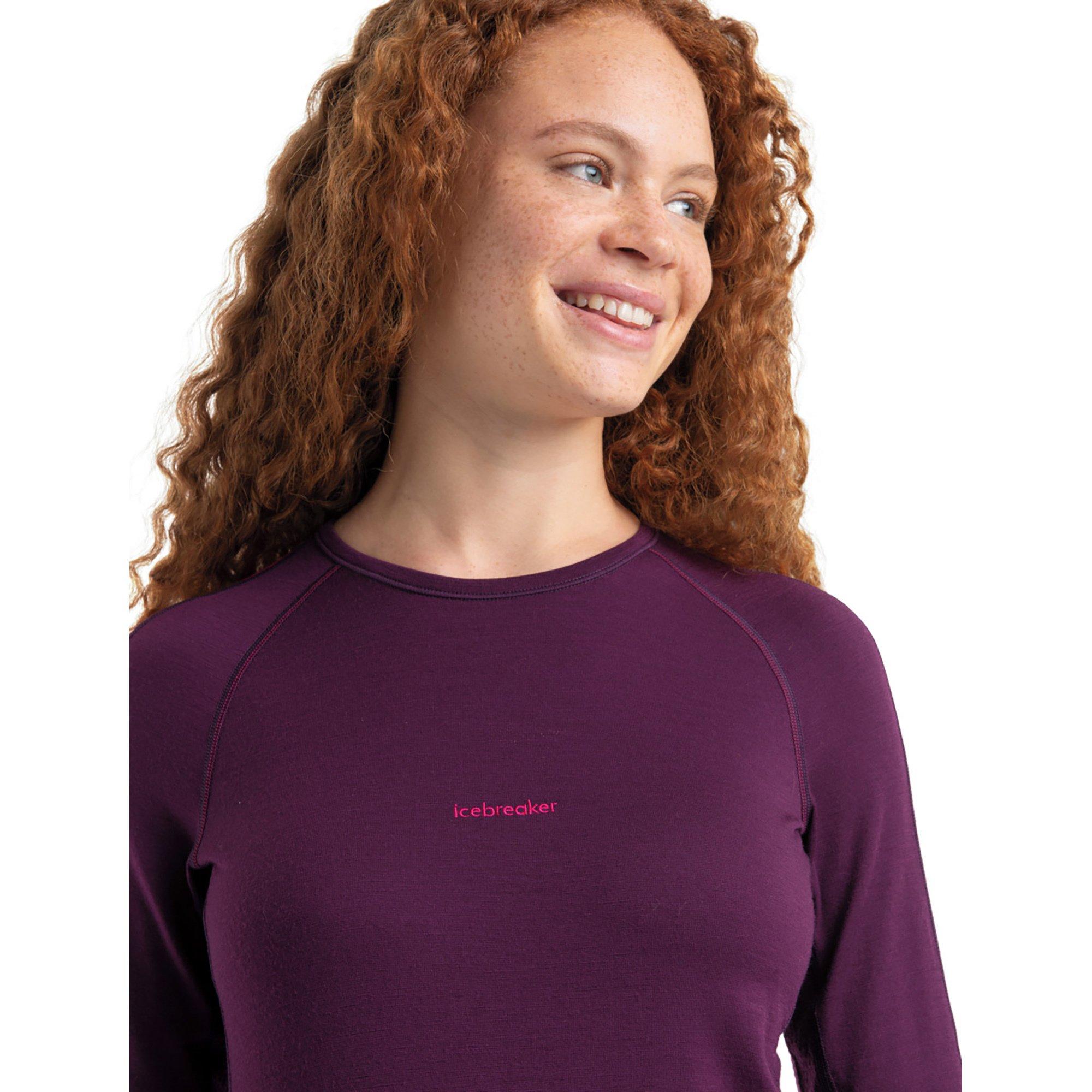Icebreaker Women Merino 200 ZoneKnit™ LS Crewe Maglia termica, maniche lunghe 
