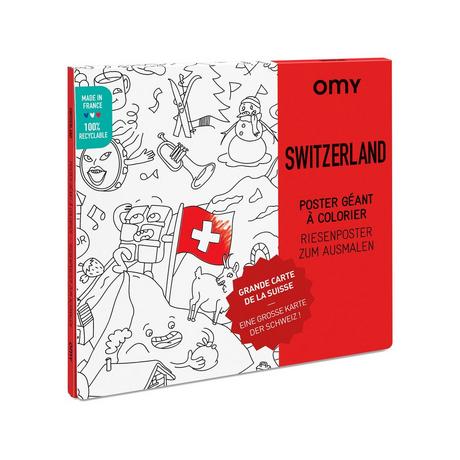 OMY Switzerland Poster zum Ausmalen 