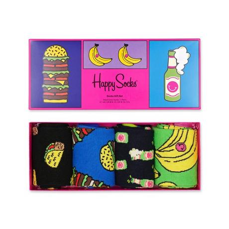 Happy Socks 4-Pack Yummy Yummy Socks Gift Set Multipack, chaussettes 
