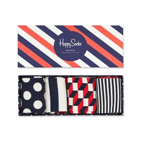 Happy Socks Set Regalo 4 Paia Calze Classic Navy  