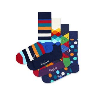 Happy Socks Confezione da 4 Calze Multicolore Set Regalo  