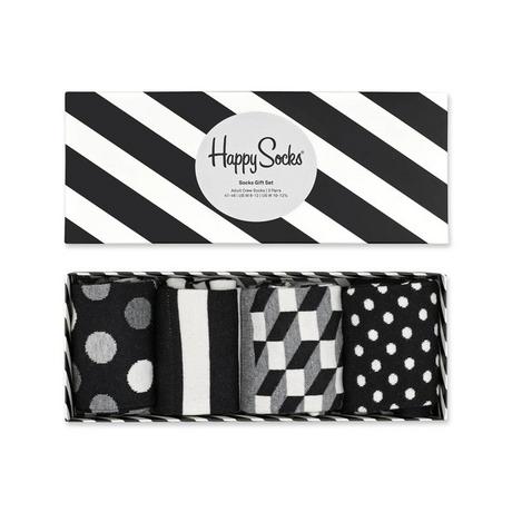 Happy Socks Classic Black & White Socken Geschenkset  