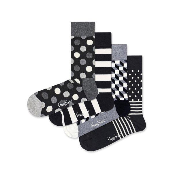 Happy Socks Classic Black & White Socken Geschenkset  