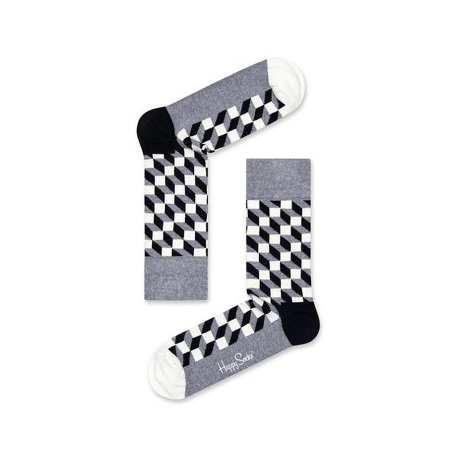 Happy Socks 4er-Pack Classic Black & White Waden Socken  