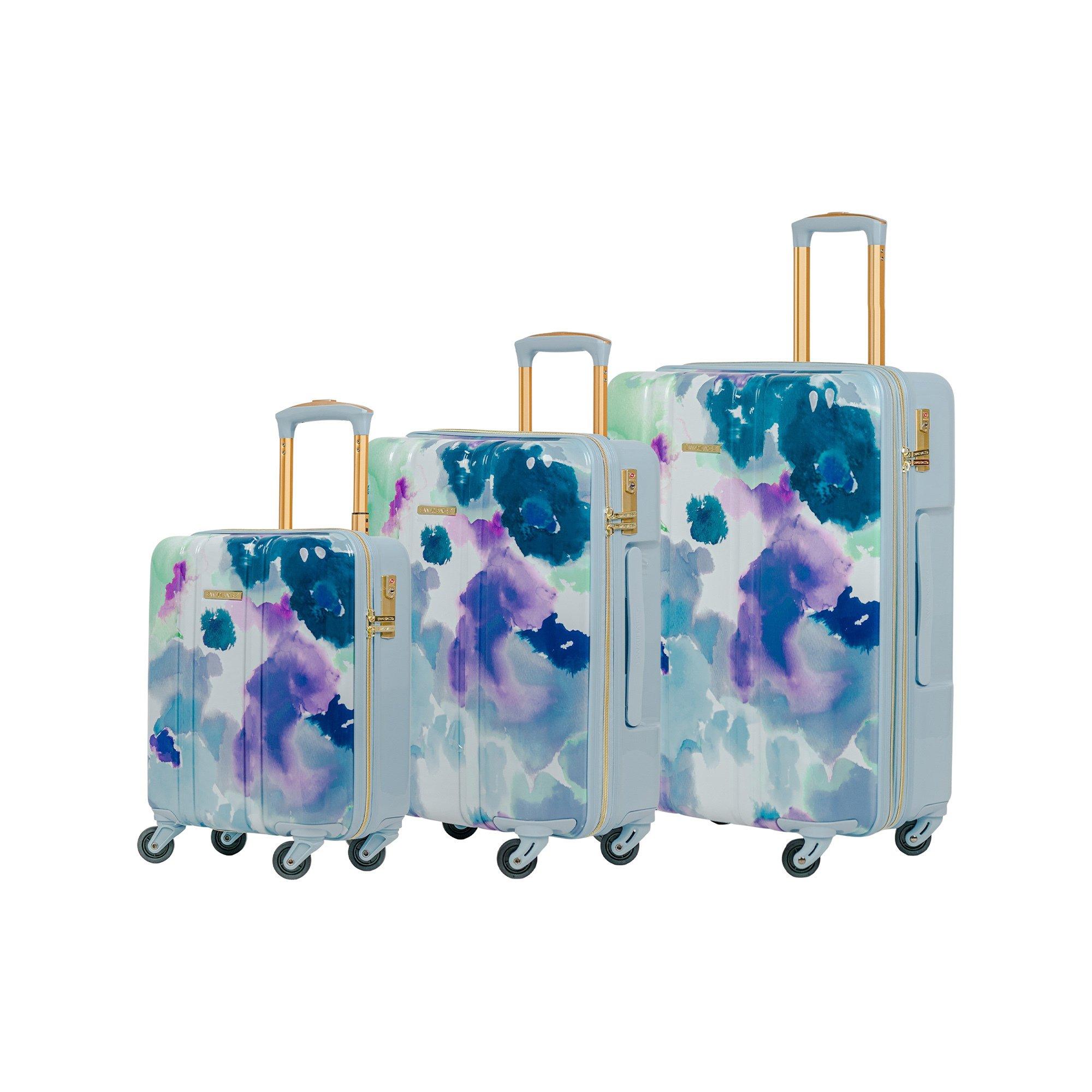SWISS BAG COMPANY 44.0cm, Valise rigide, Spinner Pastel Flowers 