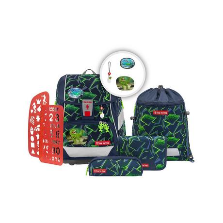 Step by Step Zaino per la scuola, 6 pezzi 2IN1 PLUS, Wild T-Rex Taro 