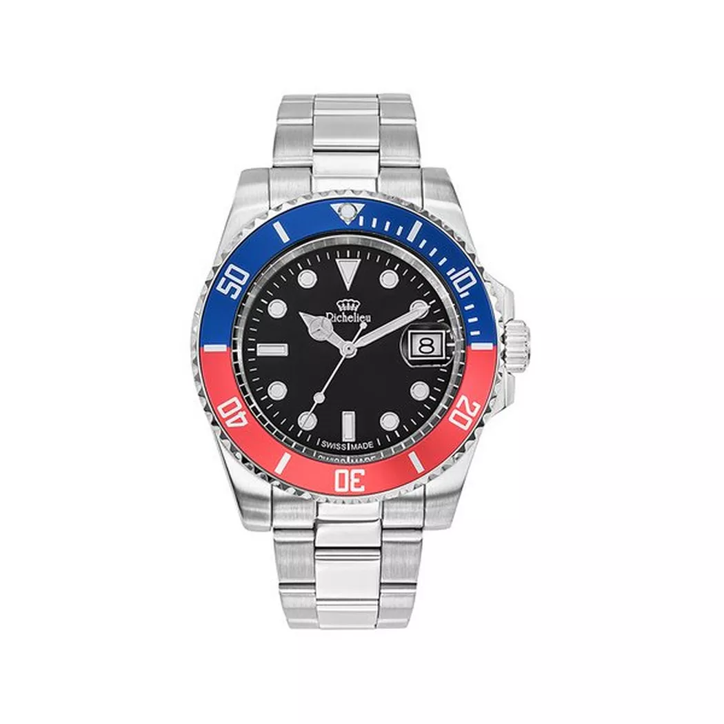 Richelieu - Analoguhr, Sport, 41mm, Silber