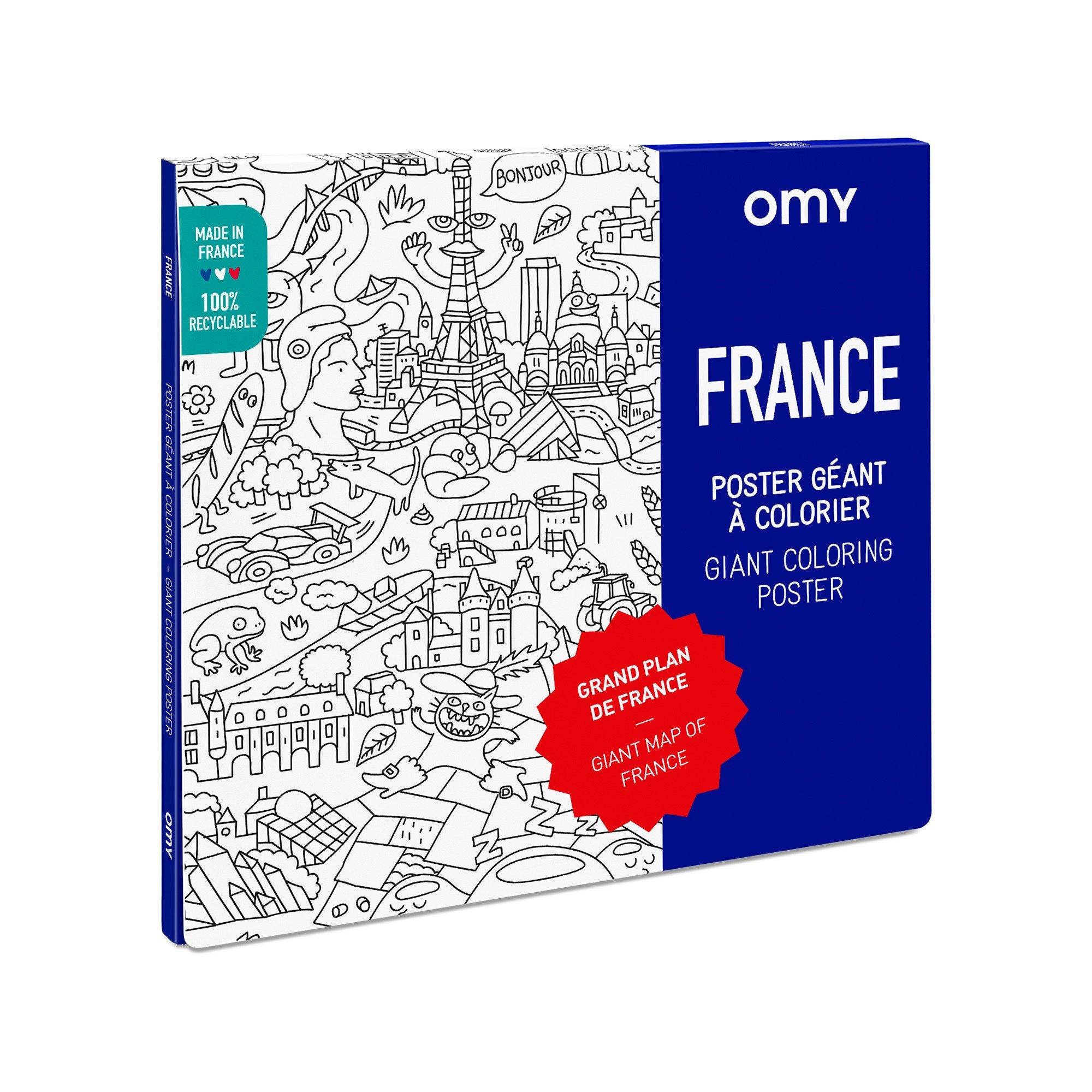 OMY France Poster à colorier 