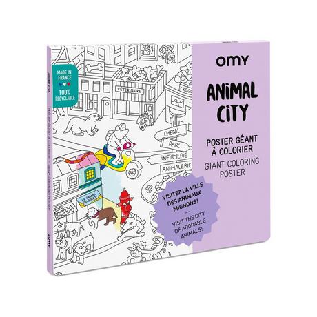 OMY Animal City Poster per colorare 