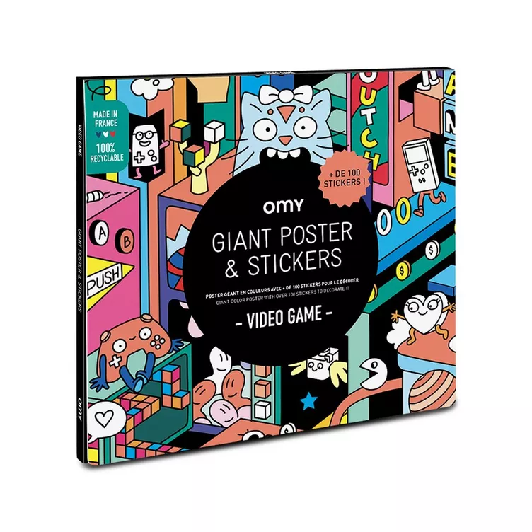 OMY Video Game Poster zum Ausmalen und Stickersonline kaufen MANOR