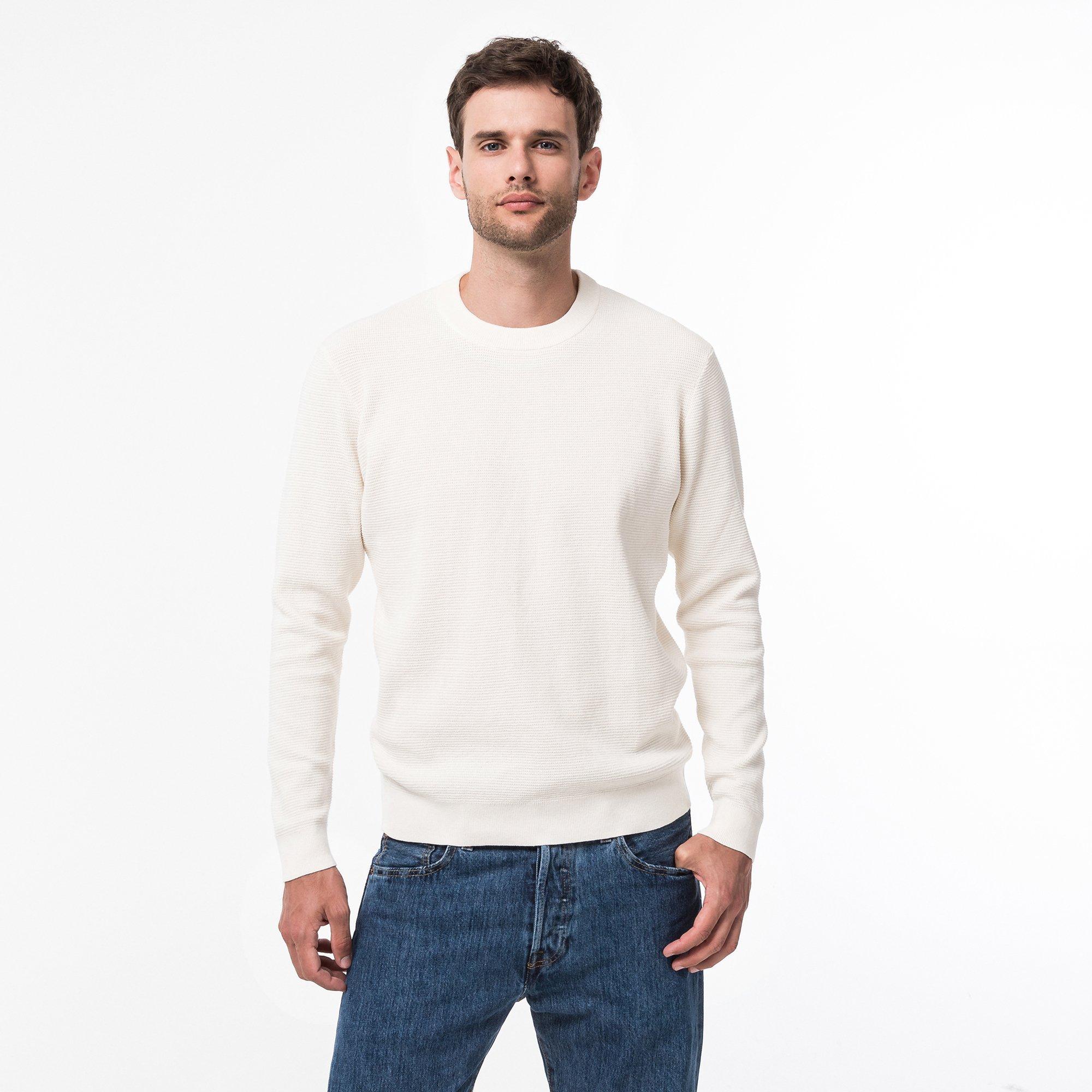Image of Pullover, Rundhals Herren Ecru L