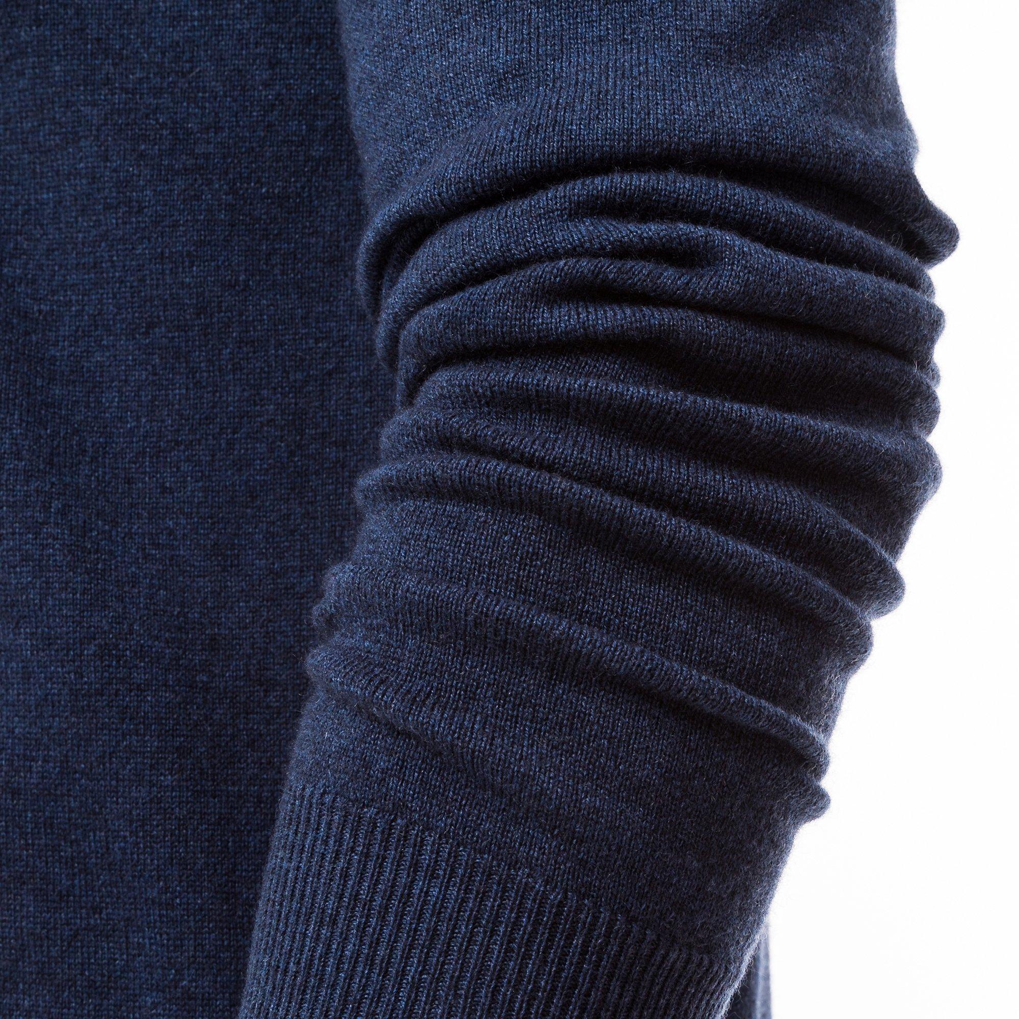 Manor Man Pull Col V Mélange Cachemire  