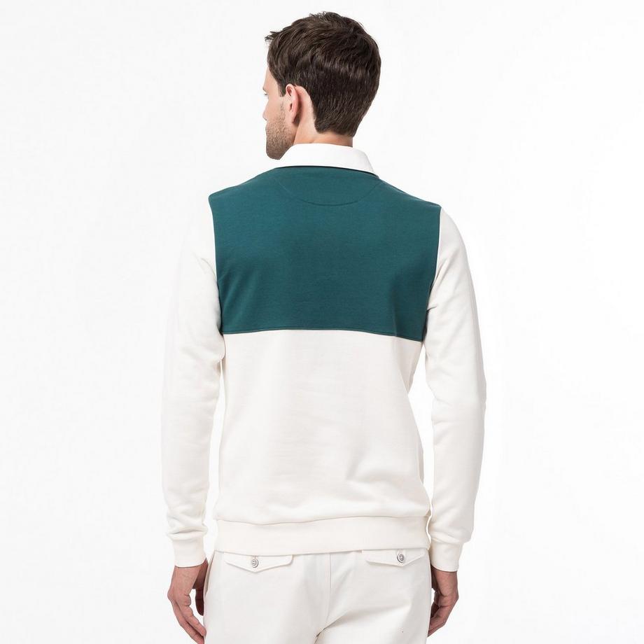 Manor Man Felpa Polo Maniche Lunghe Color Block  