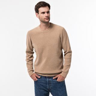Manor Man Pull Col Rond en Maille Chenille  