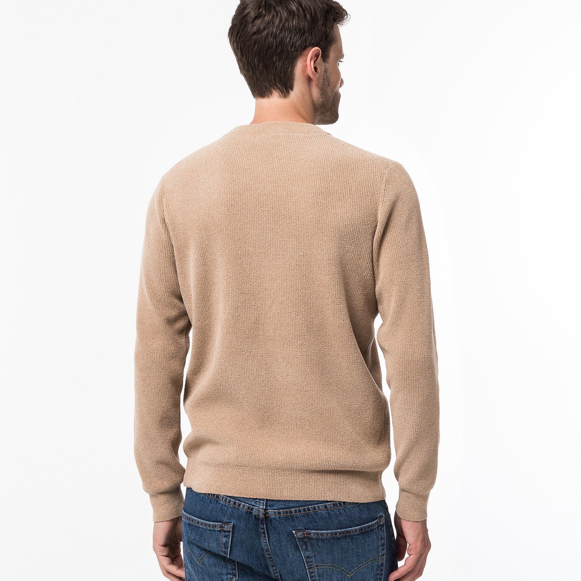 Manor Man Pull Col Rond en Maille Chenille  