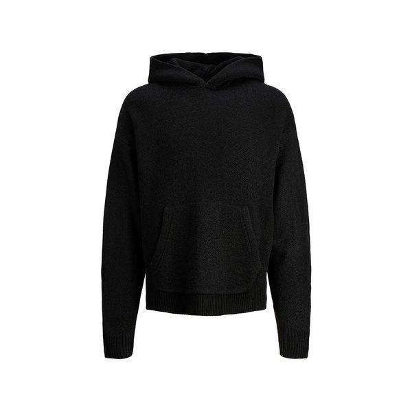 JACK & JONES JORJACOB KNIT HOODIE BLK Pullover 