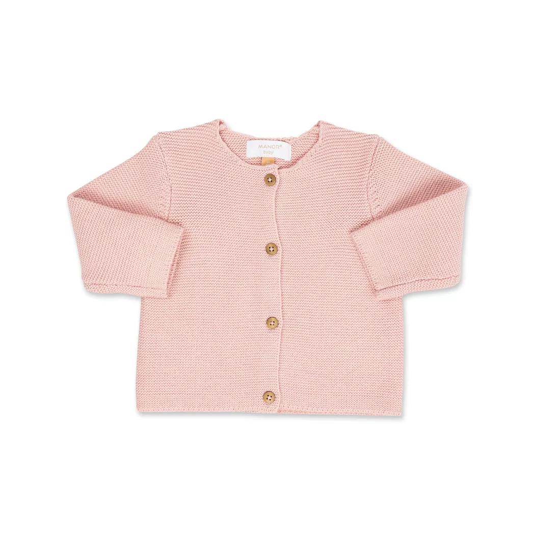 Manor Baby - Lange Strickjacke, 104, Rosa