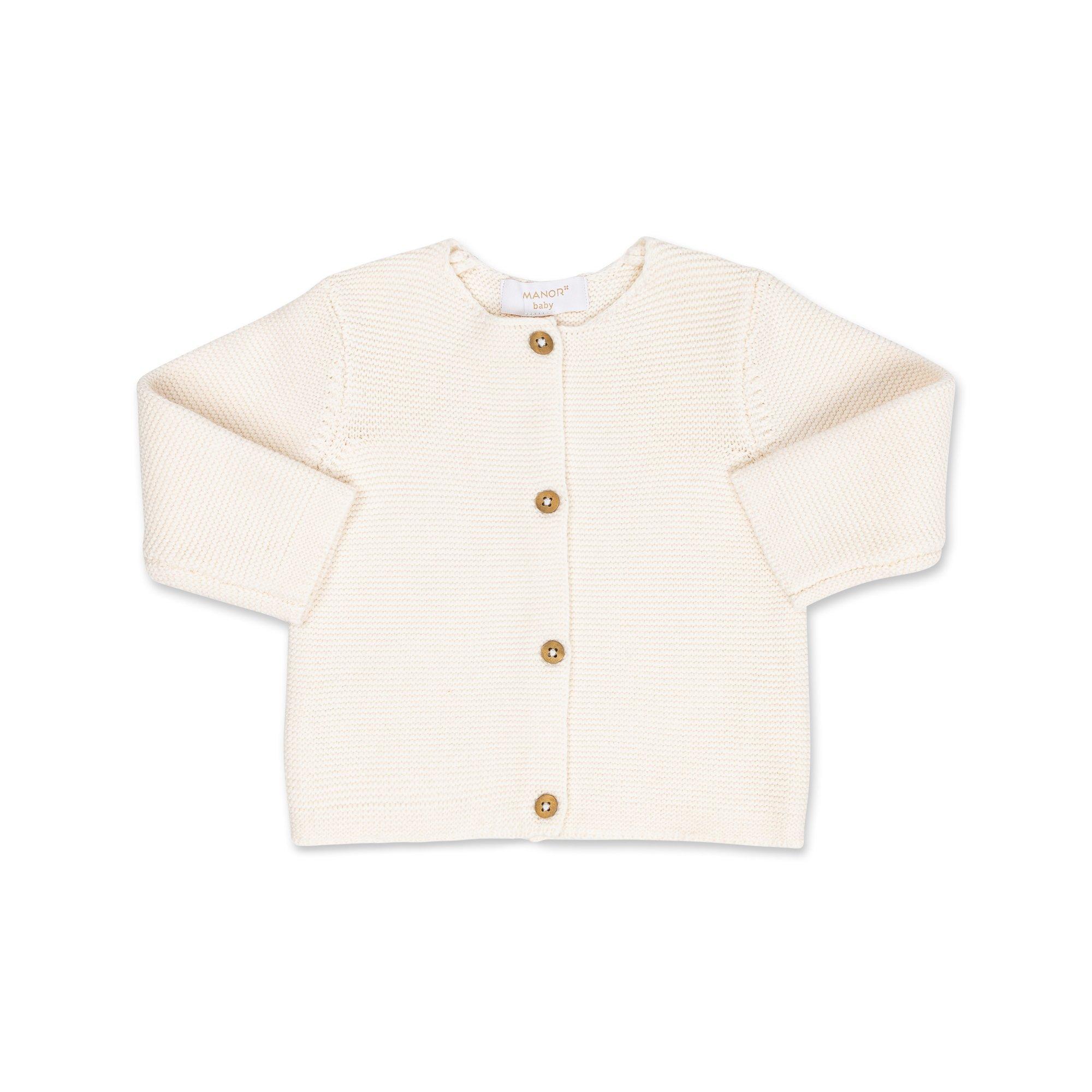 Image of Lange Strickjacke Unisex Weiss 104