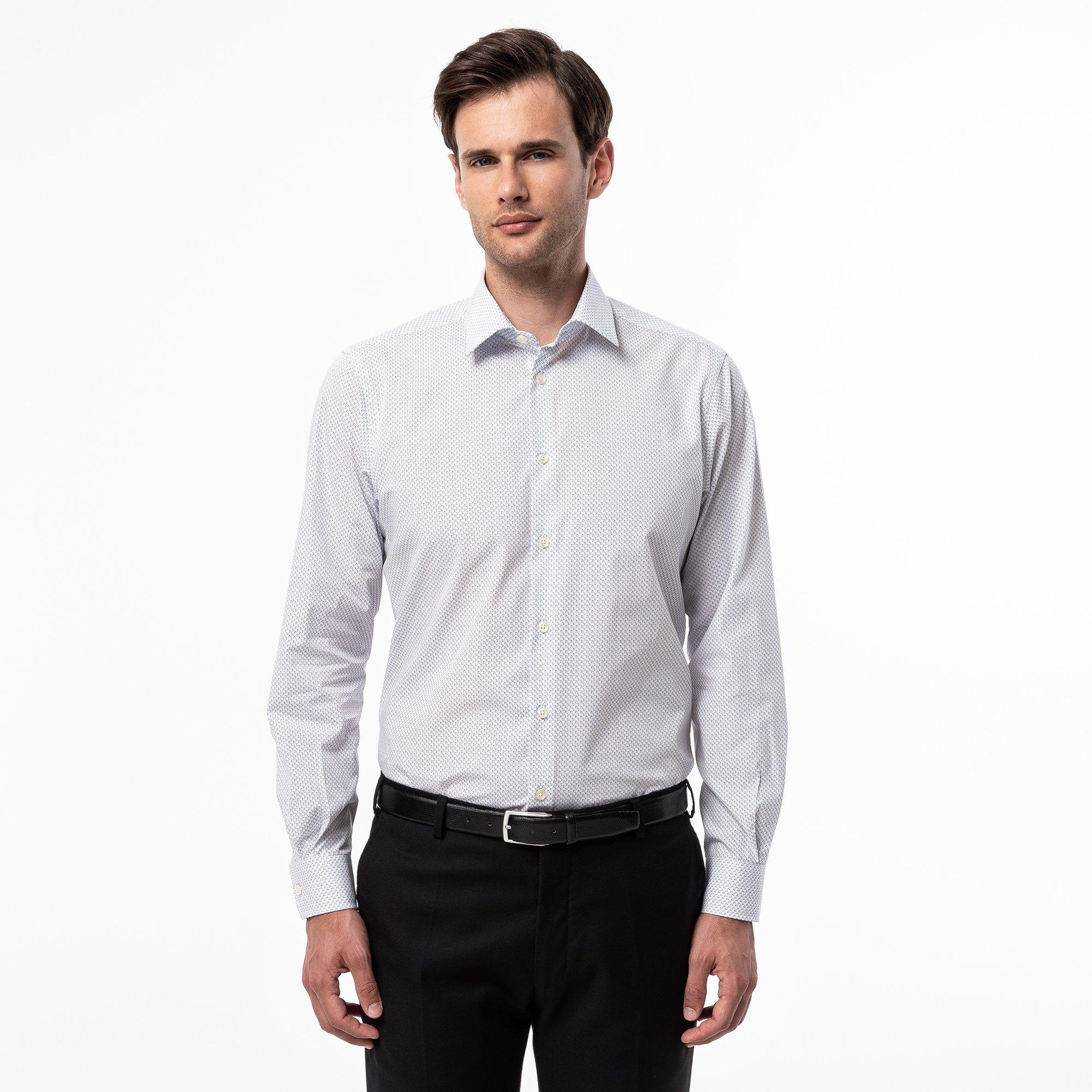 Chemisier Marlboro Classics Marron Coton - Taille S (36/38) Slim Fit, Occasion Très Bon état