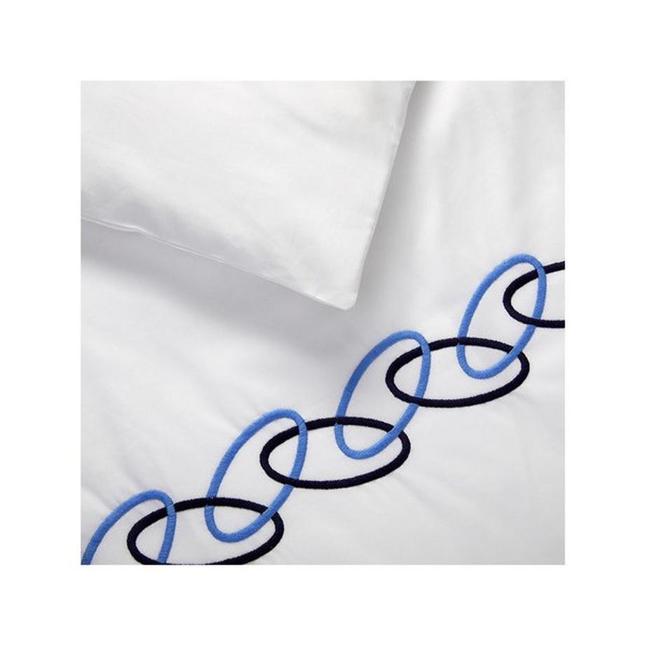 Yves Delorme Taormina Housse de couette à anneaux brodés  