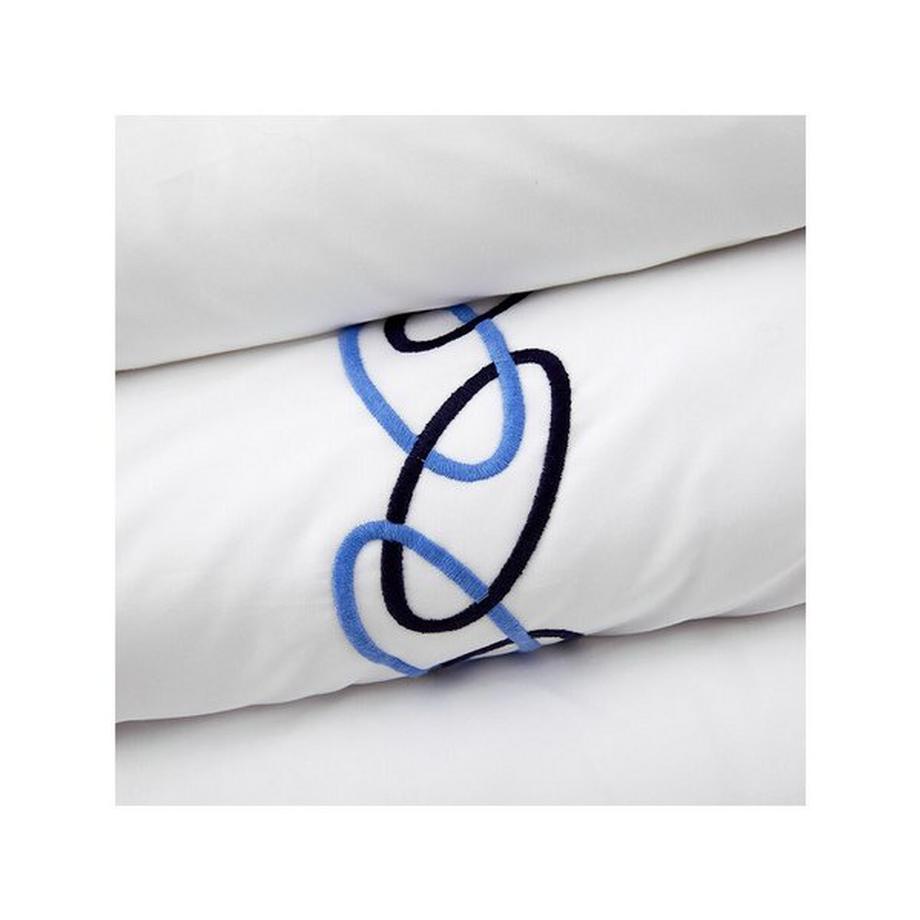 Yves Delorme Taormina Housse de couette à anneaux brodés  