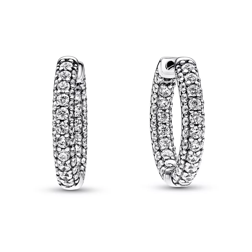 Pandora - Creolen,  Timeless, One Size, Silber 3