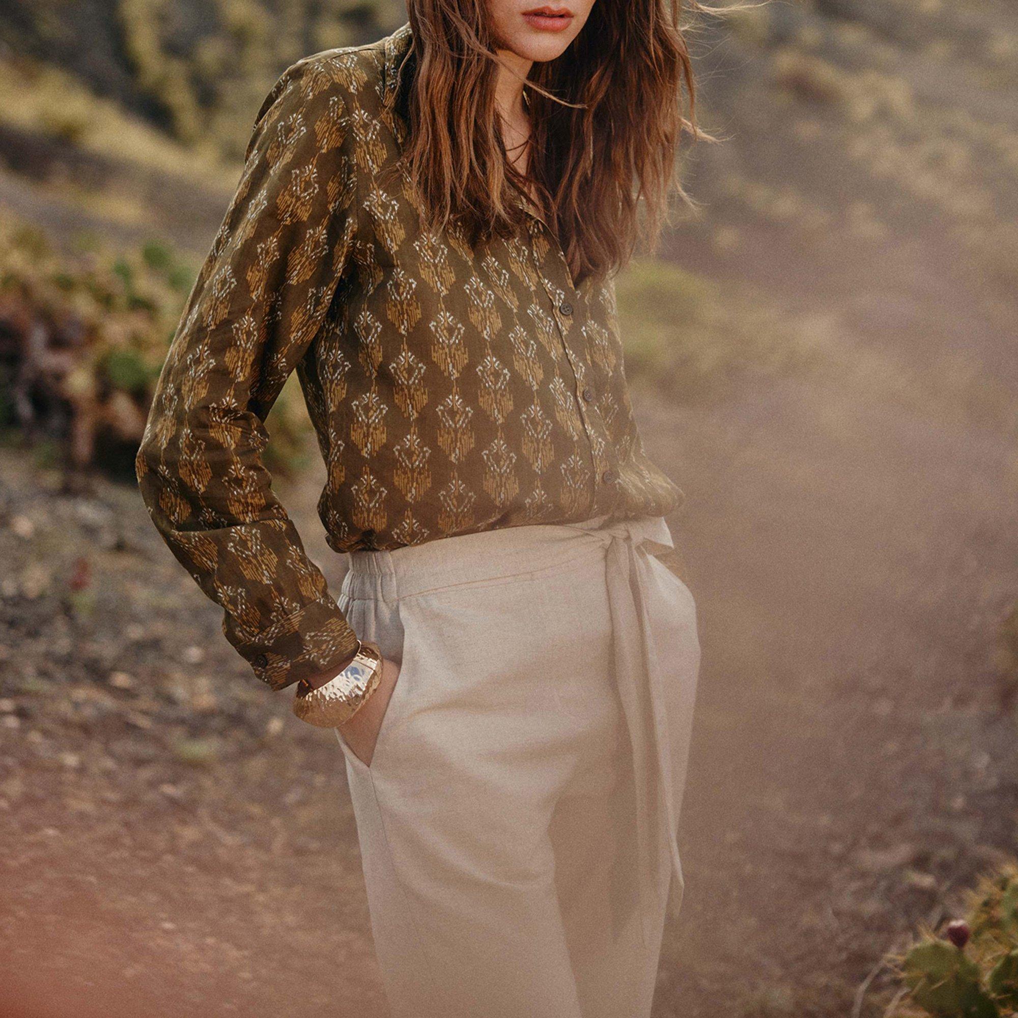 Image of Bluse Damen Khaki 36