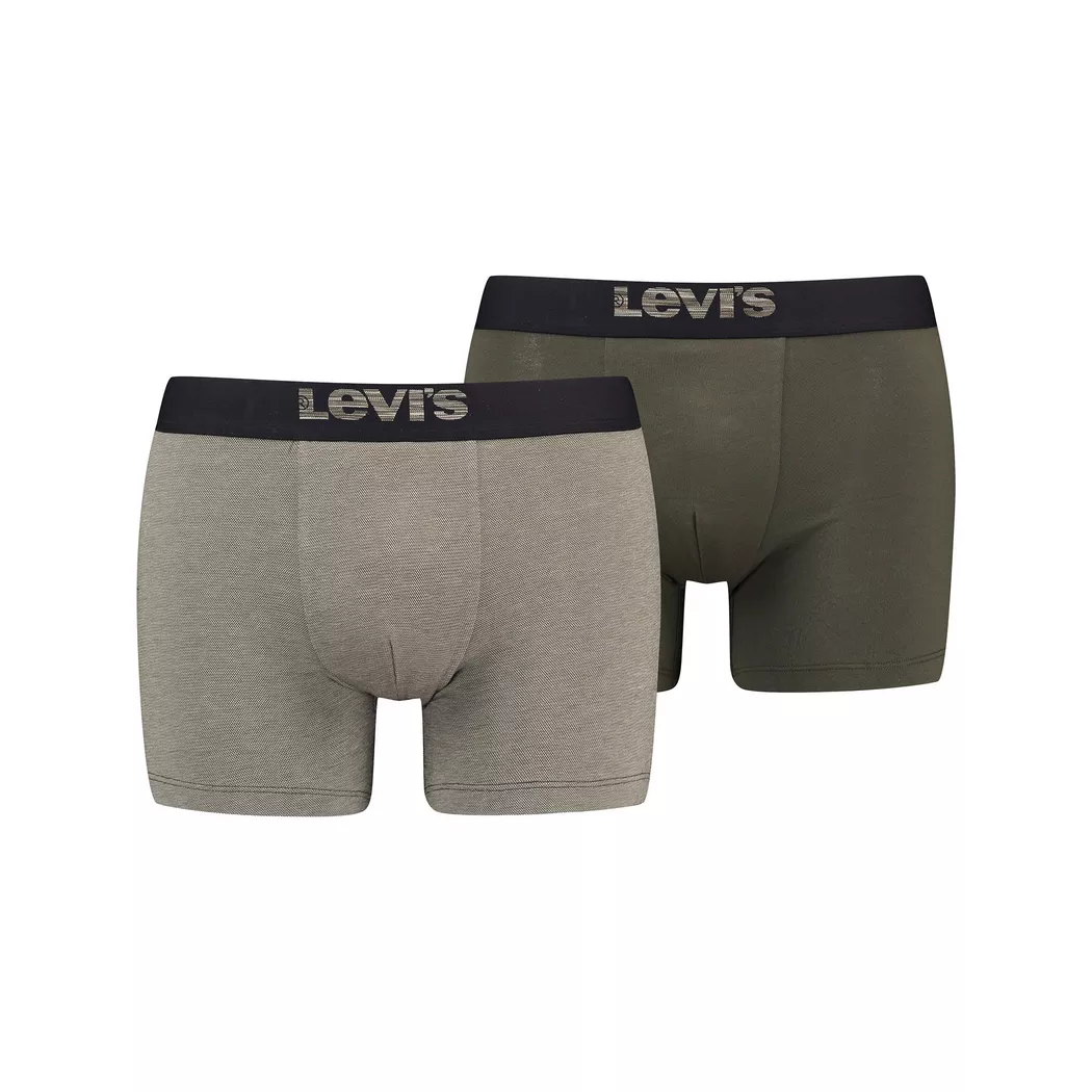Boxers Levis SOLID BASIC BOXER ORGANIC COTTON Pack de 2 Kaki EU S,EU M,EU L,EU XL hommes 2