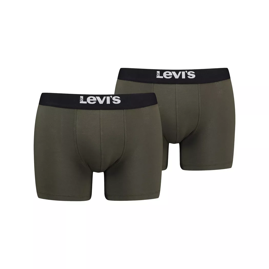 Boxers Levis SOLID BASIC BOXER ORGANIC COTTON Pack de 2 Kaki EU S,EU M,EU L,EU XL hommes 3