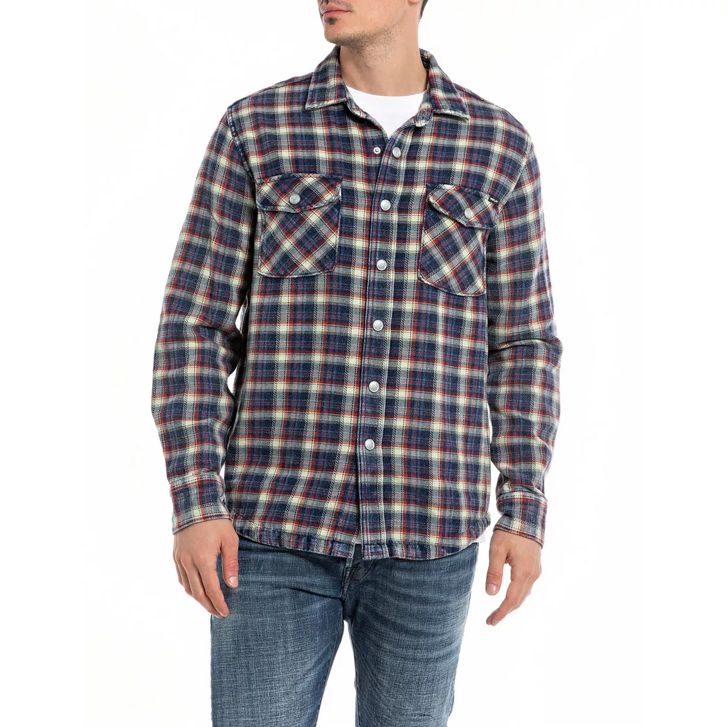 Replay - Overshirt, für Herren, Rot, Größe M