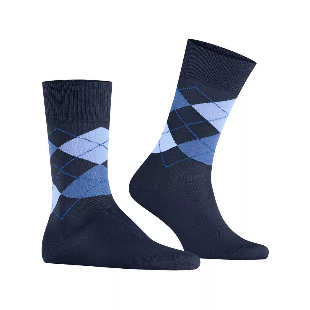 1 Pair Marine Manchester Argyle Cotton Socks Men's 6.5-11 Mens - Burlington