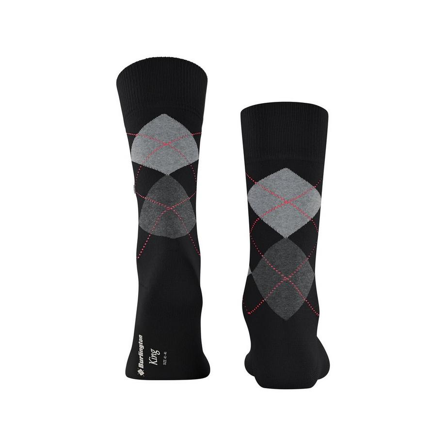Burlington King Argyle Wadenlange Socken  