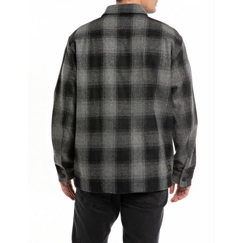 REPLAY Overshirt Regular Fit Fantasia Quadri  